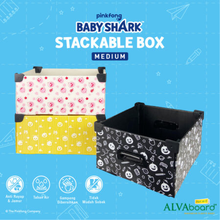 ALVAboard Pinkfong Baby Shark Stackable Box Medium Ukuran 40 x 30 x 17,5 cm