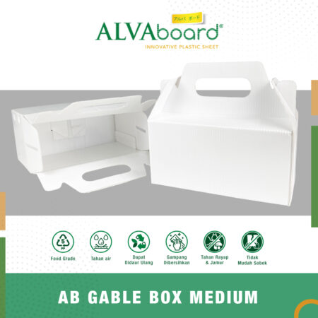 Kardus Gable Box ALVAboard Kotak Tempat Makanan Food Grade Ukuran 22x11x11 cm (P x L x T)